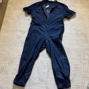 Banana Republic Dark Blue Denim Utility Jumpsuit